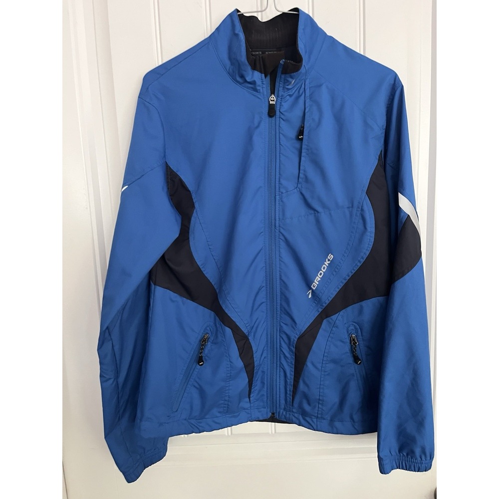 Brooks Shelter Technology Women's Blue Running Jacket, Size Medium 745